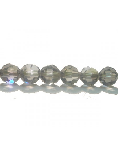 Swar Round Bead 6mm Clear Satin