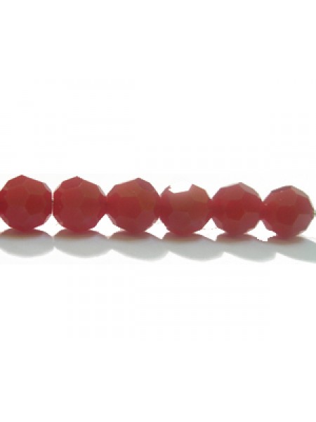 Swar Round Bead 6mm Dark Red Coral