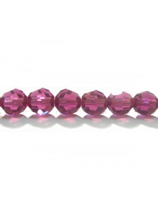 Swar Round Bead 6mm Fuchsia