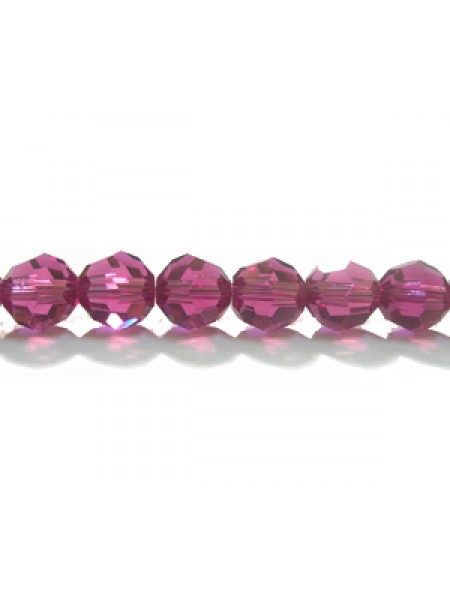 Swar Round Bead 6mm Fuchsia