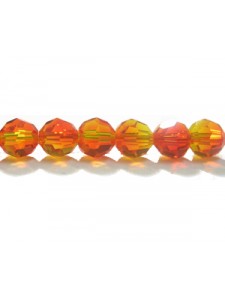 Swar Round Bead 6mm Fireopal