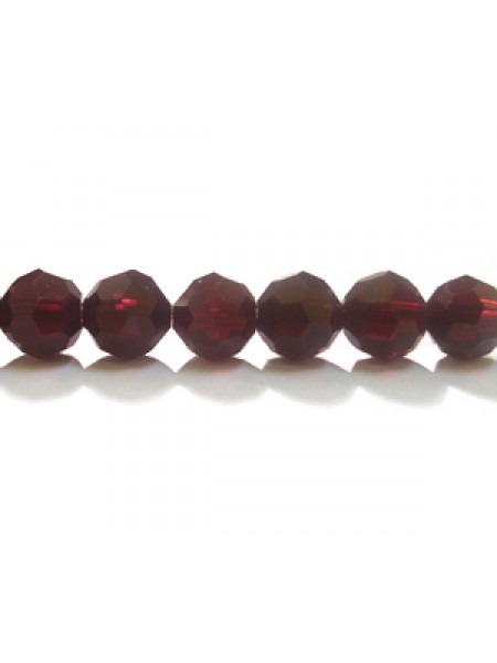 Swar Round Bead 6mm Garnet