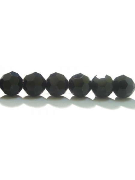 Swar Round Bead 6mm Jet