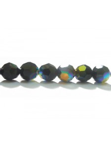 Swar Round Bead 6mm Jet AB