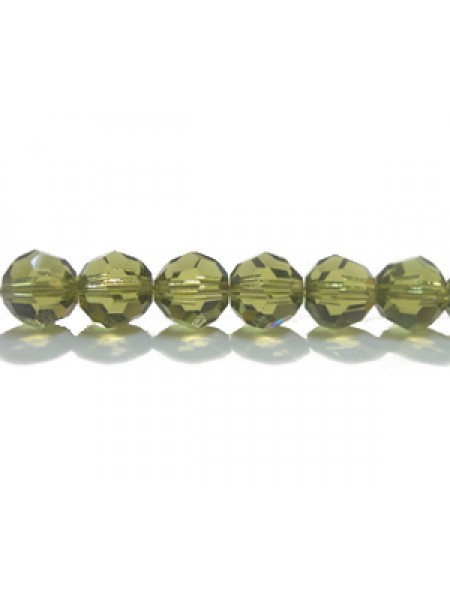 Swar Round Bead 6mm Khaki