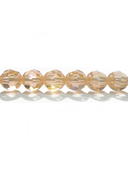 Swar Round Bead 6mm Light Peach