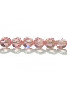 Swar Round Bead 6mm Light Rose