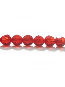 Swar Round Bead 6mm Light Siam Red