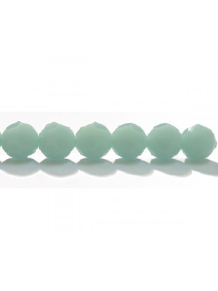 Swar Round Bead 6mm Mint Alabaster