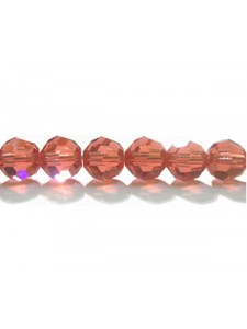 Swar Round Bead 6mm Padparadscha