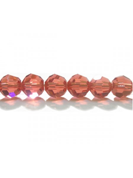 Swar Round Bead 6mm Padparadscha