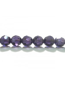 Swar Round Bead 6mm Purple Velvet
