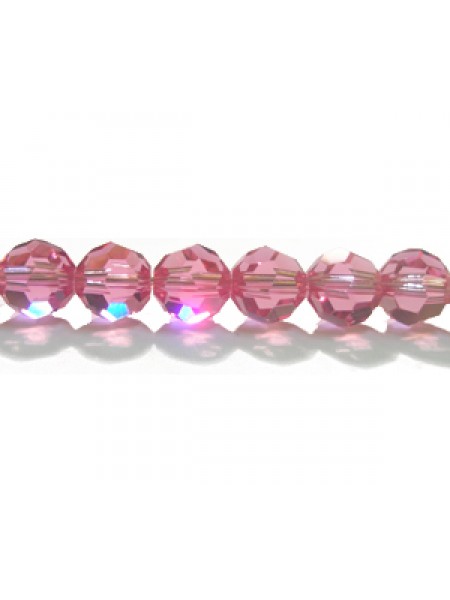 Swar Round Bead 6mm Rose