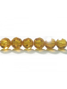 Swar Round Bead 6mm Topaz