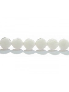 Swar Round Bead 6mm White Alabaster