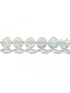 Swar Round Bead 6mm White Opal