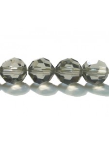 Swar Round Bead 8mm Black Diamond