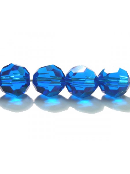 Swar Round Bead 8mm Capri Blue