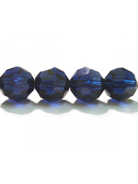 Swar Round Bead 8mm Dk Indigo