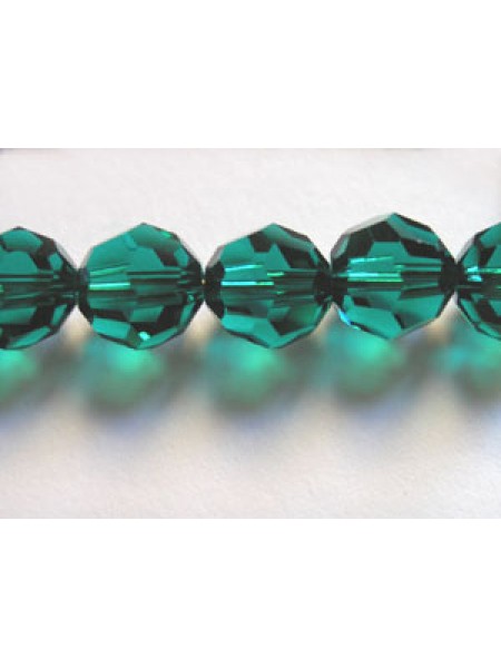 Swar Round 8mm Faceted Bead Emerald