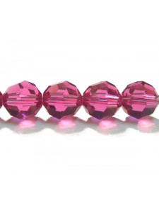 Swar Round Bead 8mm Fuchsia