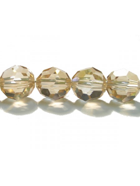 Swar Round Beads 8mm Golden Shadow