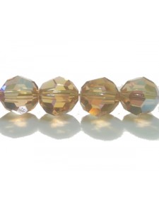 Swar Round Bead 8mm Lt.Col.Topaz AB