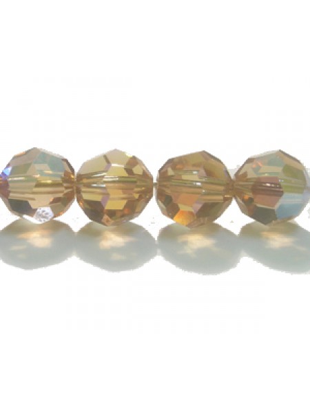 Swar Round Bead 8mm Lt.Col.Topaz AB