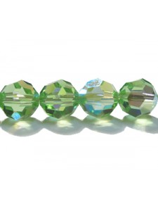 Swar Round Bead 8mm Peridot AB