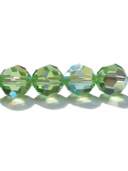 Swar Round Bead 8mm Peridot AB