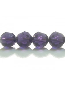 Swar Round Bead 8mm Purple Velvet