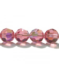 Swar Round Bead 8mm Rose AB