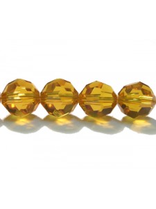 Swar Round Bead 8mm Topaz