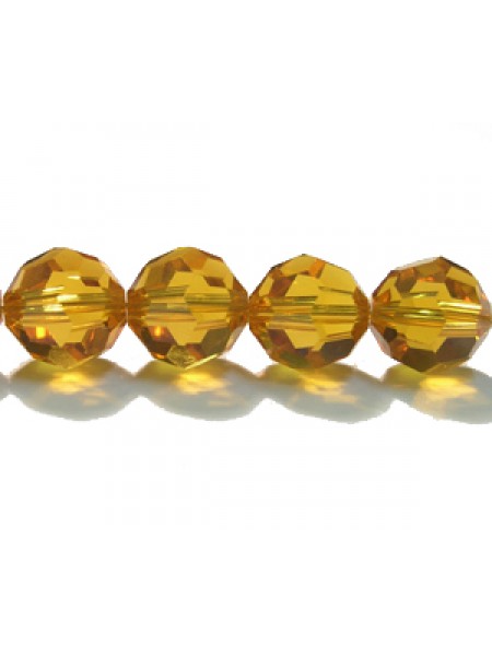 Swar Round Bead 8mm Topaz