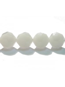 Swar Round Bead 8mm White Alabaster