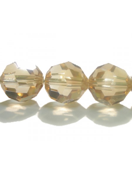 Swar Round Bead 10mm Golden Shadow