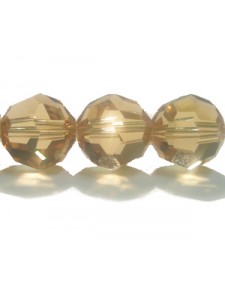 Swar Round Bead 10mm Light Color. Topaz