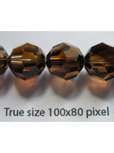 Swar Round Bead 10mm Topaz Blend