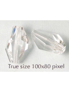 Swar Bead 18x12mm Polygon Clear