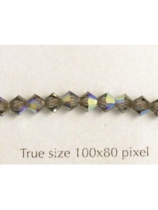 Swar Bi-cone Bead 4mm Black Diamond AB