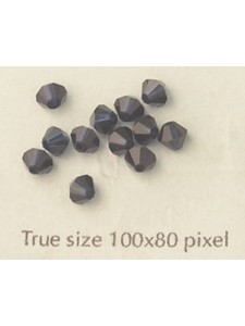 Swar Bi-cone Bead 4mm Dk Indigo