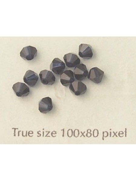 Swar Bi-cone Bead 4mm Dk Indigo