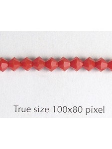 Swar Bi-cone Bead 4mm Dark Red Coral