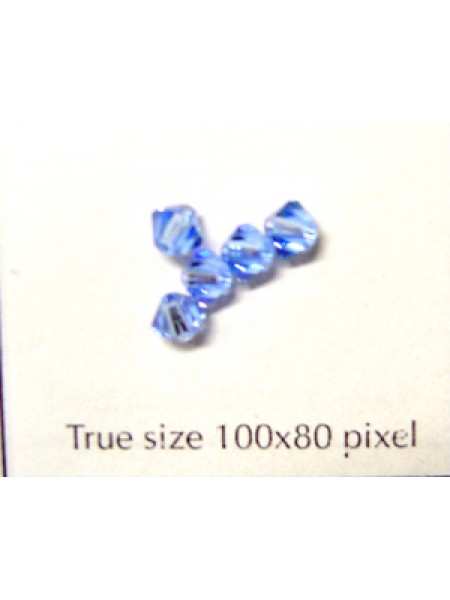 Swar Bi-cone Bead 4mm Light Sapphire