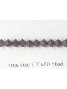 Swar Bi-cone Bead 4mm Mocca