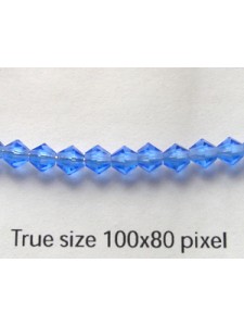 Swar Bi-cone Bead 4mm Sapphire