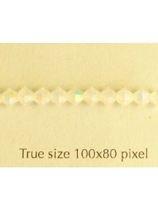 Swar Bi-cone Bead 4mm White Opal AB