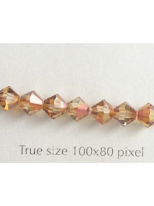 Swar Bi-cone Bead 5mm Crystal Copper