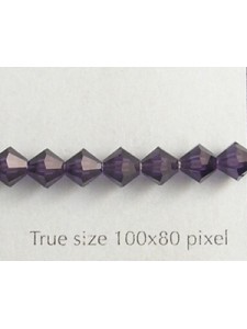 Swar Bi-cone Bead 5mm Purple Velvet