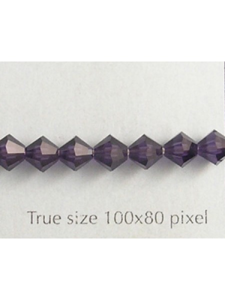 Swar Bi-cone Bead 5mm Purple Velvet